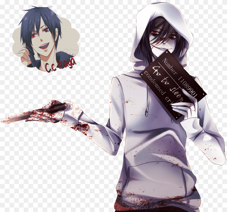 Haircg Artworkhime Cutfictional Characterlong Hairanimationfashion Jeff The Killer Render, Adult, Publication, Person, Female Free Png