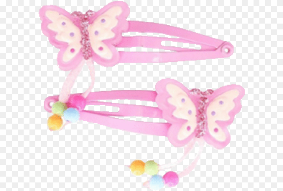 Hairclips Clips Pink Barrette Cute Aesthetic Butterfly, Accessories, Hair Slide Free Png Download