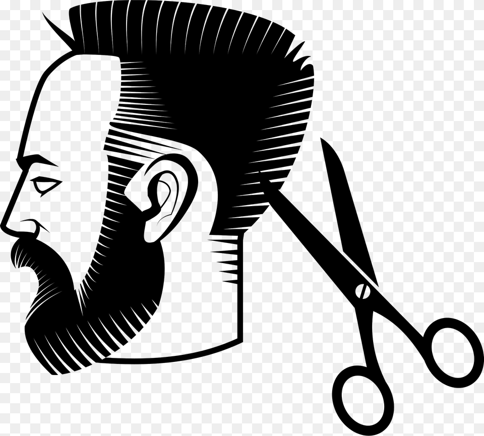Haircut Clipart, Scissors, Person, Face, Head Free Png Download