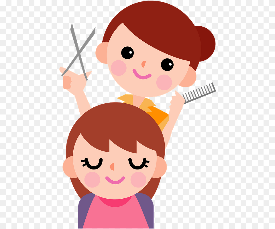 Haircut Hairdresser Clipart, Baby, Person, Face, Head Png