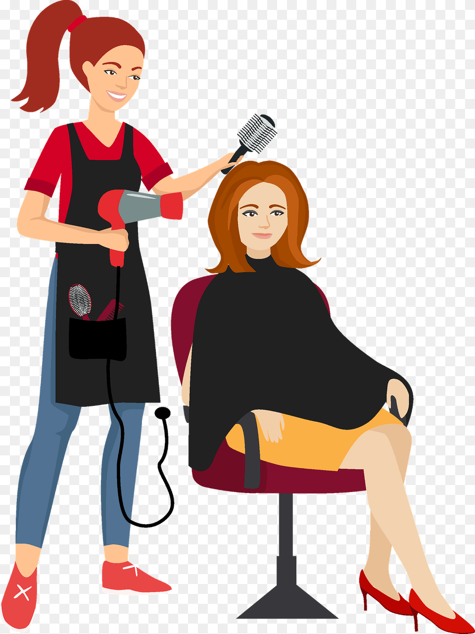Hairdresser Clipart, Adult, Person, Female, Woman Png
