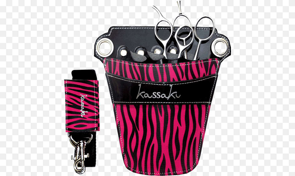 Hairdressing Scissor Pouches Kassaki Pink Zebra Floral Kassaki Hairdressing Scissor Holster Pouch Bag, Accessories, Handbag Free Transparent Png