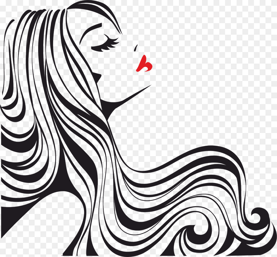 Hairdressing Woman Silhouette Royalty Hq Beauty Parlour Clip Art, Person, Face, Head, Graphics Free Png Download