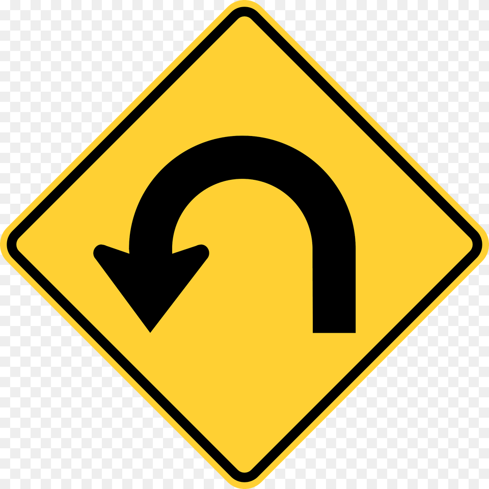 Hairpin Curve Clipart, Sign, Symbol, Road Sign Png Image