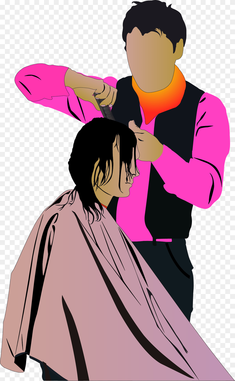 Hairstyle Hairdresser Wardrobe Vector Handmade Haircut Hairdresser, Person, Adult, Female, Woman Png