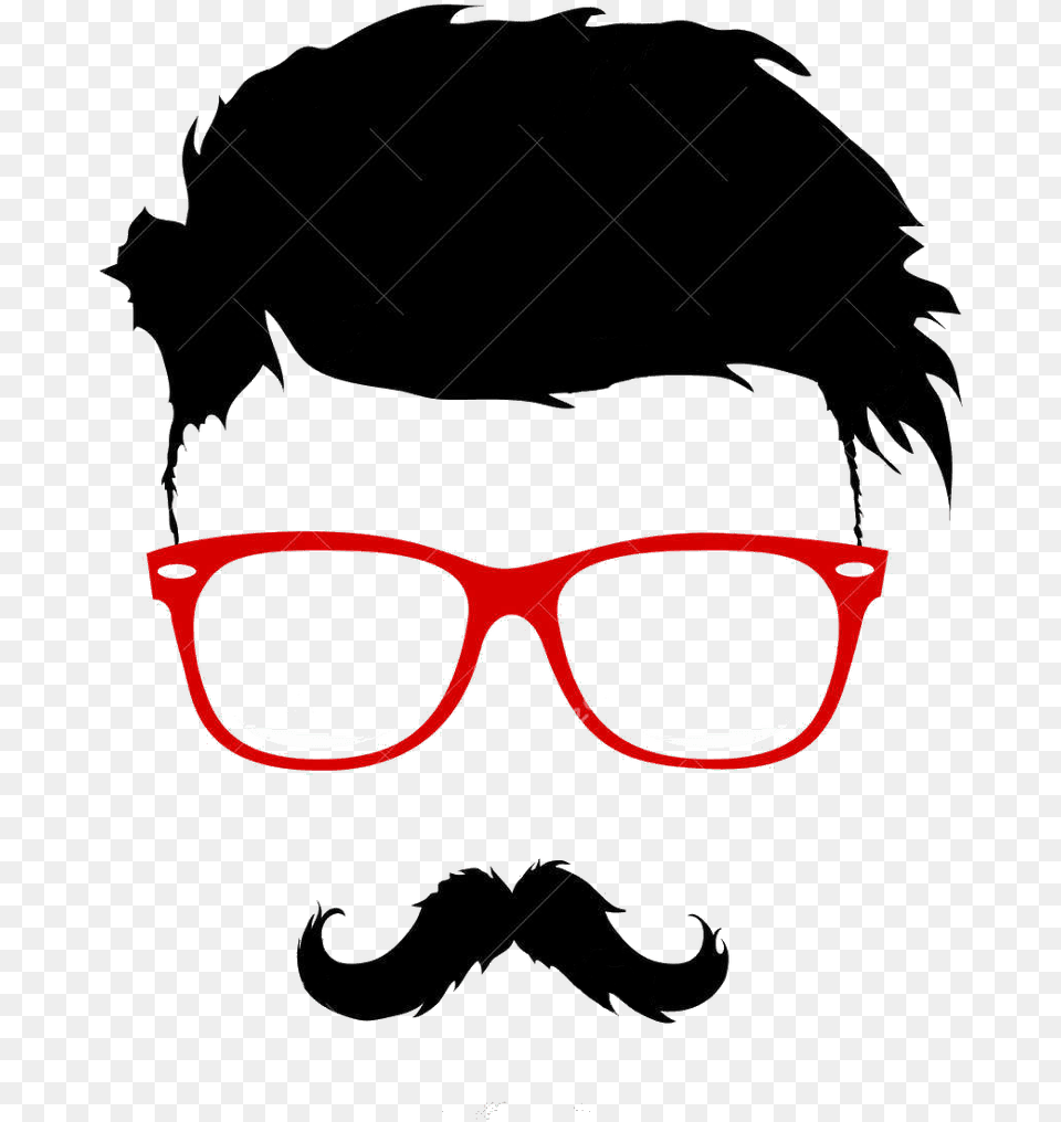 Hairstyle Vector Bun Graphics Moustache Beard Clipart Beard Man Vector, Accessories, Glasses, Sunglasses, Face Free Png Download
