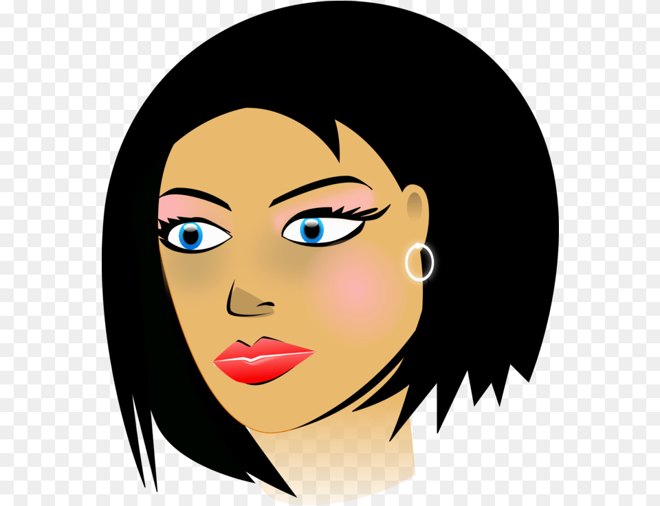 Hairstyleartblack Hair Ladies Faces Clip Art, Accessories, Portrait, Photography, Person Free Png