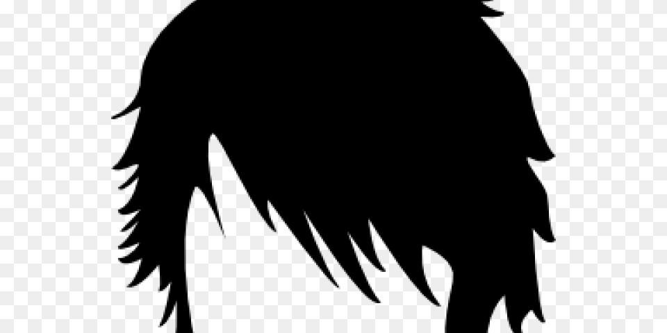 Hairstyles Clipart Man Hair Male Emo Hair, Gray Free Png Download