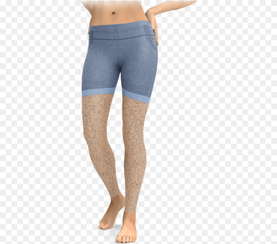 Hairy Legs Leggings Leggings, Clothing, Shorts, Body Part, Person Free Png Download