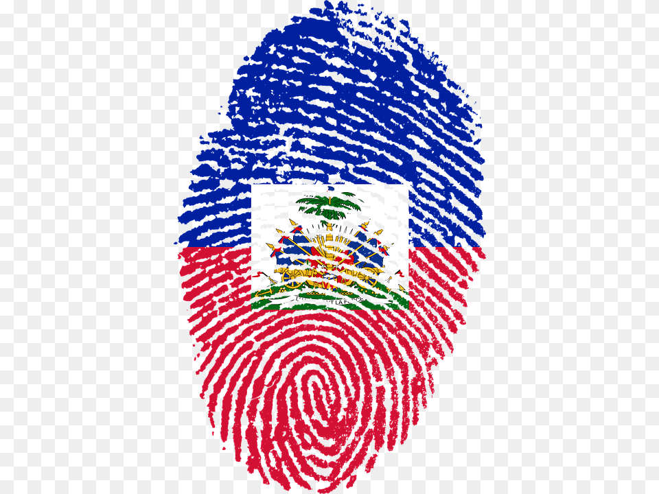 Haiti Flag Fingerprint Country Pride Identity Haitian Flag Fingerprint, Logo Free Png Download