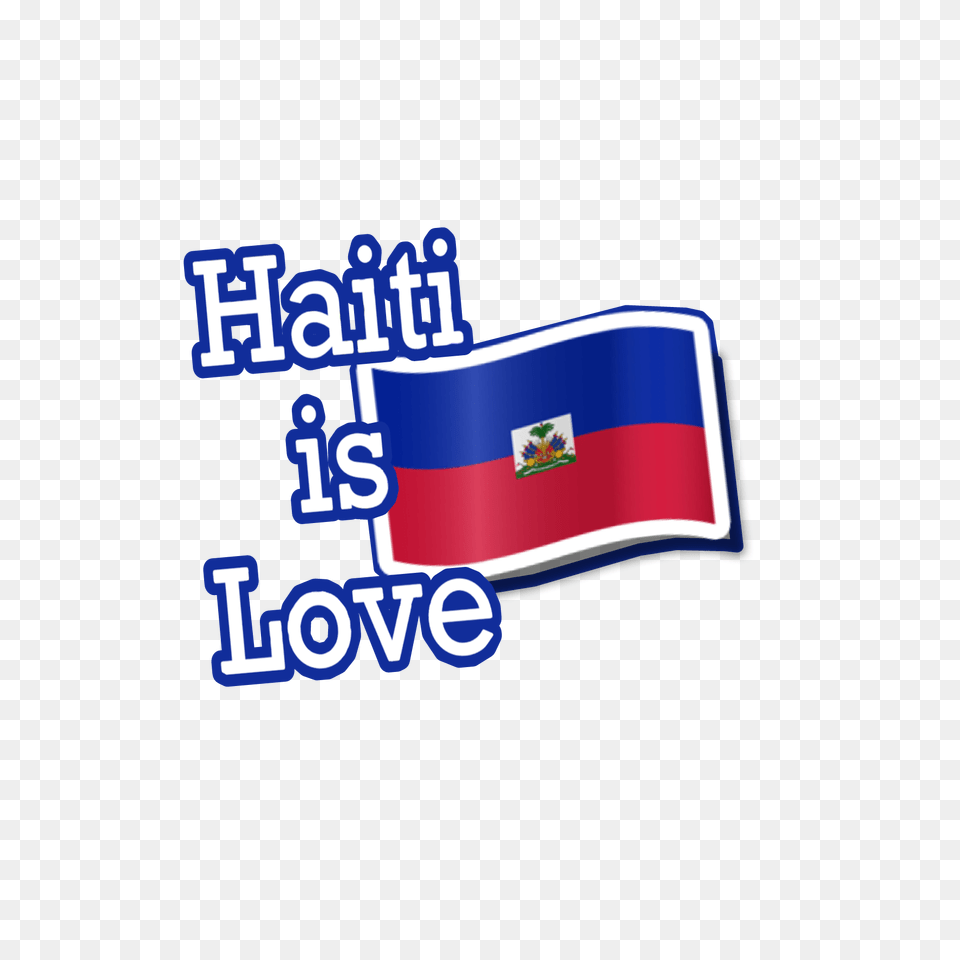 Haiti Flag Quote Love Blueandred Flag Free Png Download