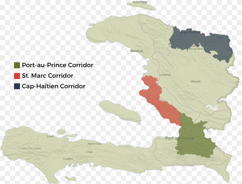 Haiti Map Corridors Haiti Map And Flag, Chart, Plot, Nature, Land Png Image
