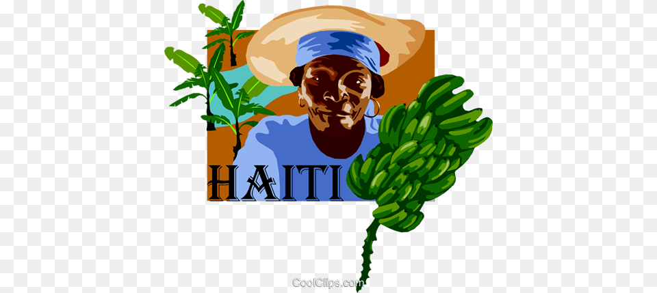 Haiti Postcard Design Royalty Vector Clip Art Illustration, Banana, Food, Fruit, Produce Free Transparent Png