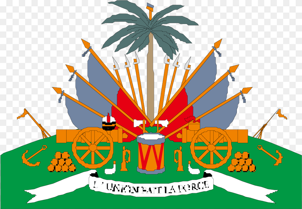 Haiti Vector Flag Illustration, Bulldozer, Emblem, Machine, Symbol Free Png Download