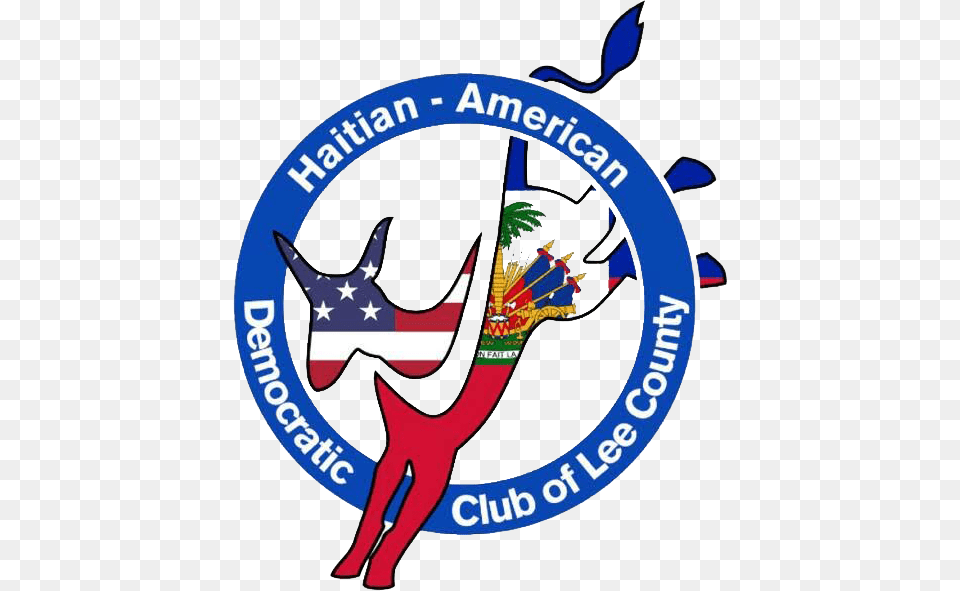 Haitian American Democratic Club Of Lee County Logo Haiti Coat Of Arms Rectangle Sticker, Emblem, Symbol Free Transparent Png