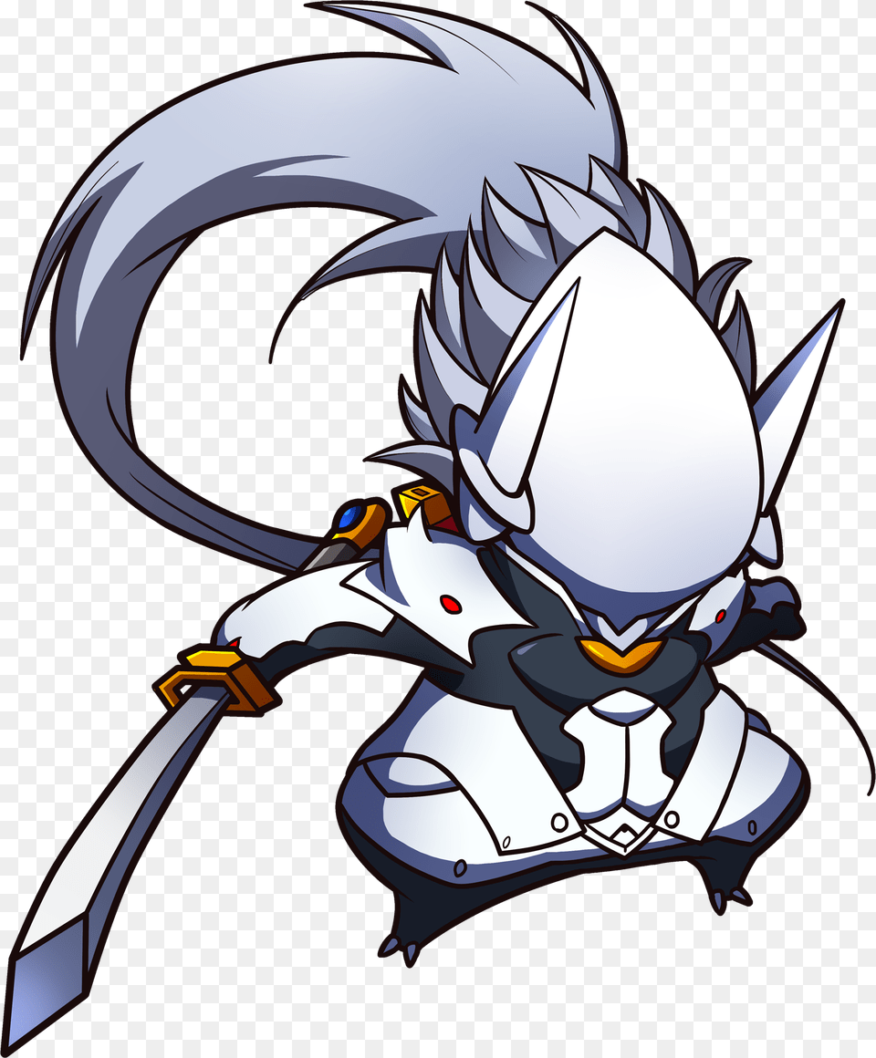 Hakumen Blazblue Chrono Phantasma Chibi Art Chibi Hakumen, Book, Comics, Publication, Animal Free Transparent Png