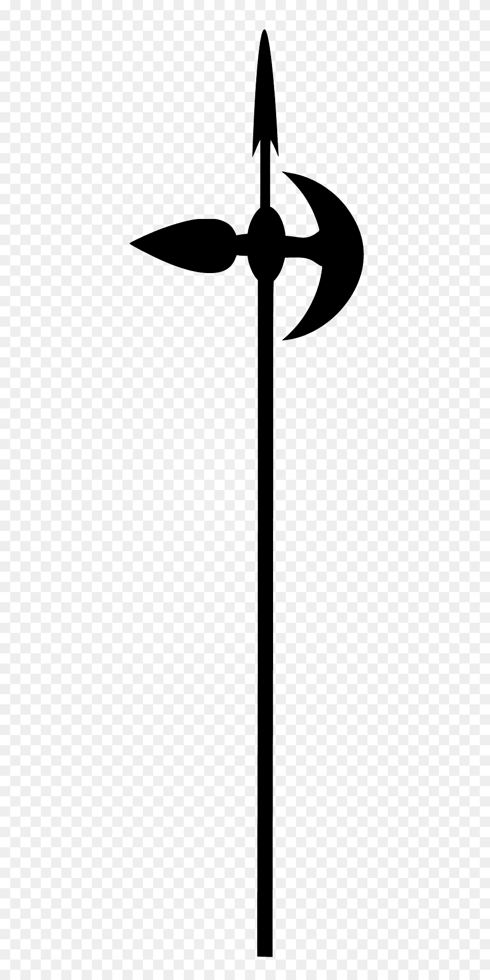 Halabarda Three Headed Spear Silhouette, Weapon, Blade, Dagger, Knife Png Image