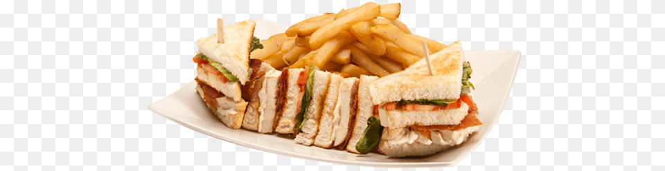 Halal Club Sandwich 11 Club Sandwich, Food, Lunch, Meal, Fries Free Png