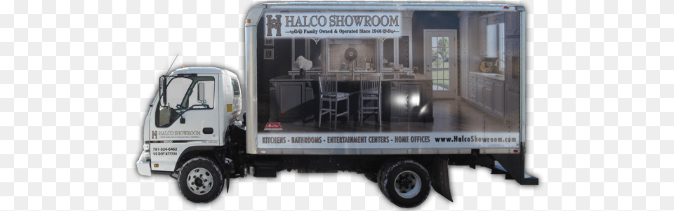 Halco Showroom Box Truck Halco Showroom, Moving Van, Transportation, Van, Vehicle Png Image