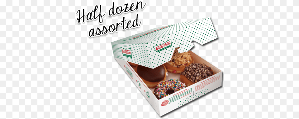 Half A Dozen Box Krispy Kreme, Food, Sweets, Snack Free Transparent Png