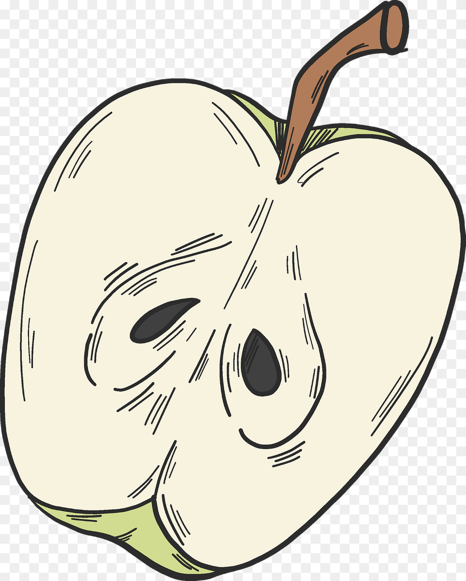 Half Apple Clipart, Food, Fruit, Plant, Produce Free Transparent Png