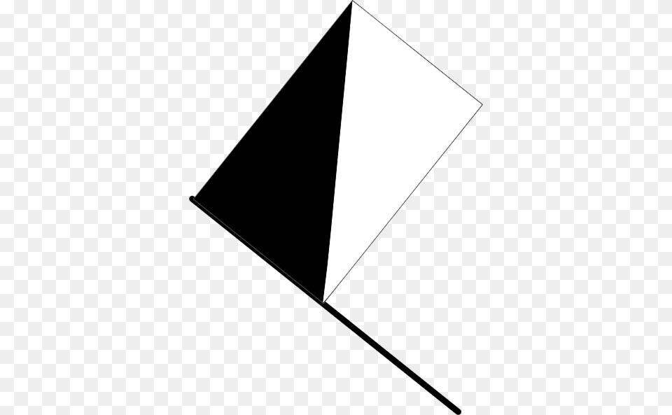 Half Black Flag Clip Art, Triangle, Toy Free Transparent Png