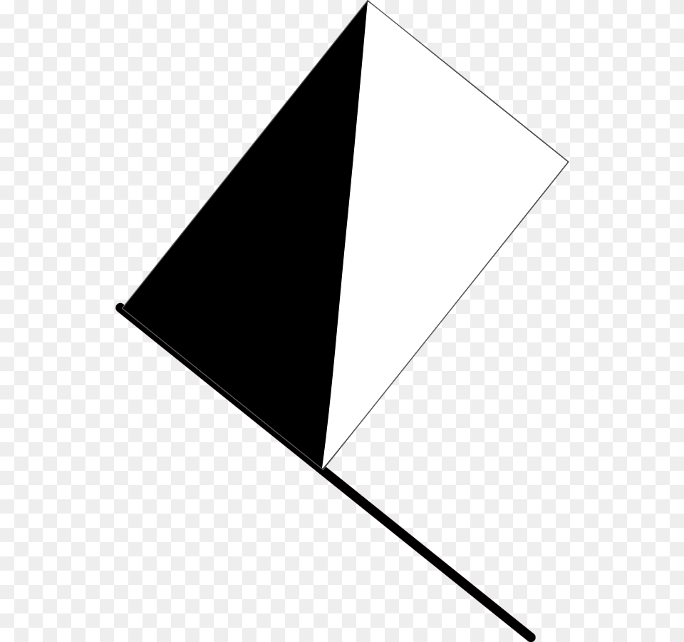 Half Black Flag Large Size, Triangle, Toy Free Transparent Png