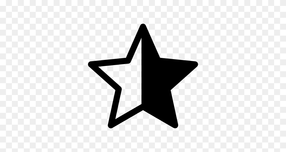 Half Black Half White Star Symbol Icons Download, Star Symbol, Cross Free Png