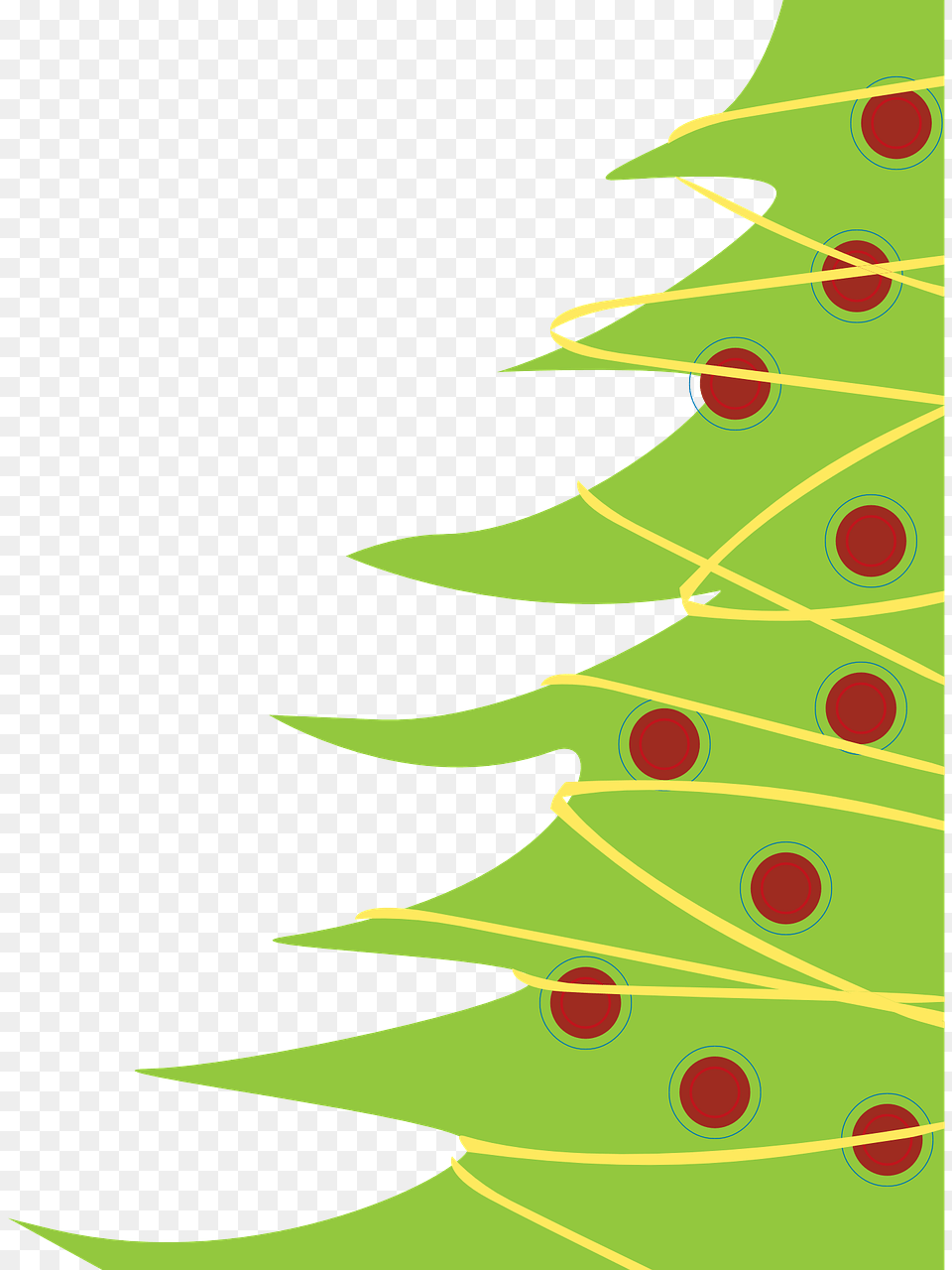 Half Christmas Tree, Pattern, Christmas Decorations, Festival, Animal Free Png Download
