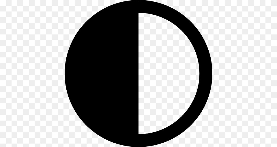 Half Circle Icon, Gray Free Png