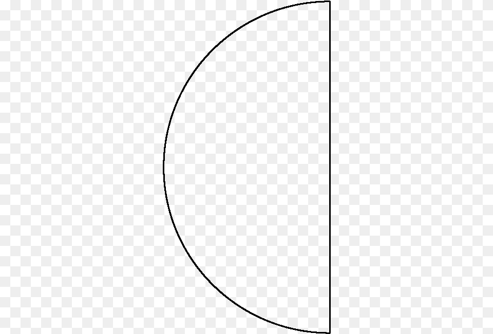 Half Circle Template Half Circle Clipart Black And White, Gray Free Png