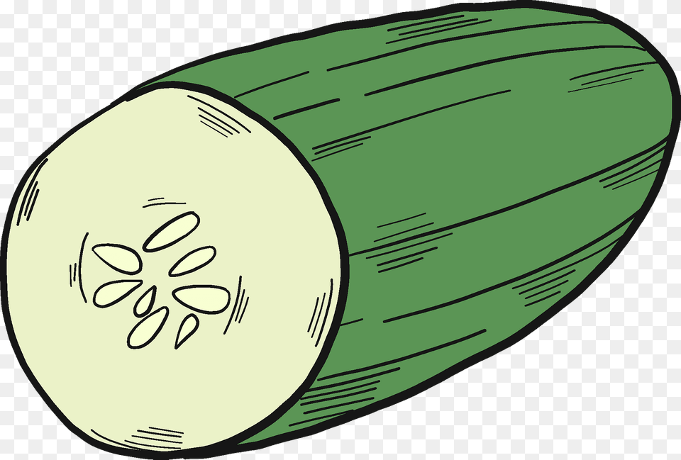 Half Cucumber Clipart, Food, Plant, Produce, Vegetable Png