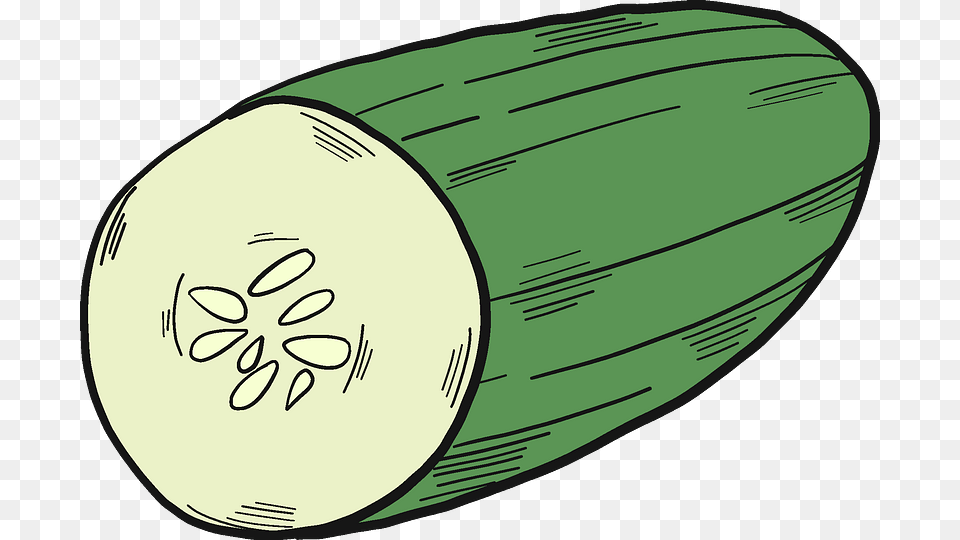 Half Cucumber Clipart Vegetable, Food, Plant, Produce Free Transparent Png