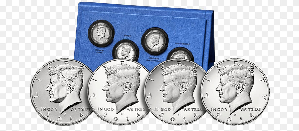 Half Dollar 50th Anniversary Kennedy Half Dollar Silver Set, Adult, Person, Man, Male Png