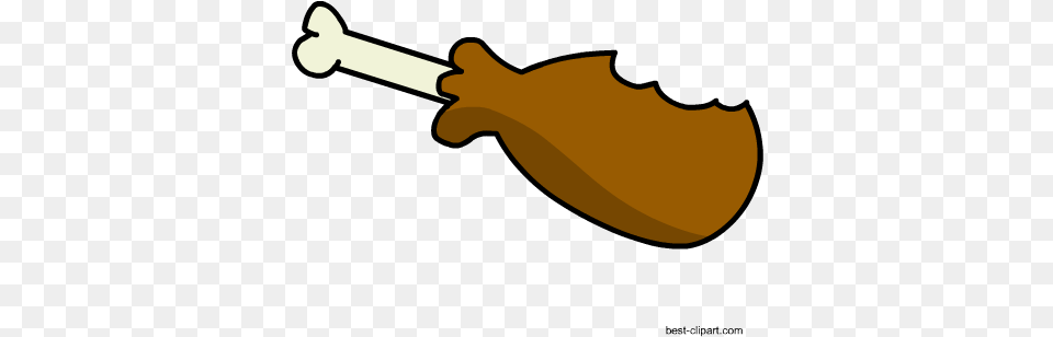 Half Eaten Turkey Leg Clip Art Cooked Steak Clipart Background, Cutlery, Spoon, Blade, Dagger Png Image
