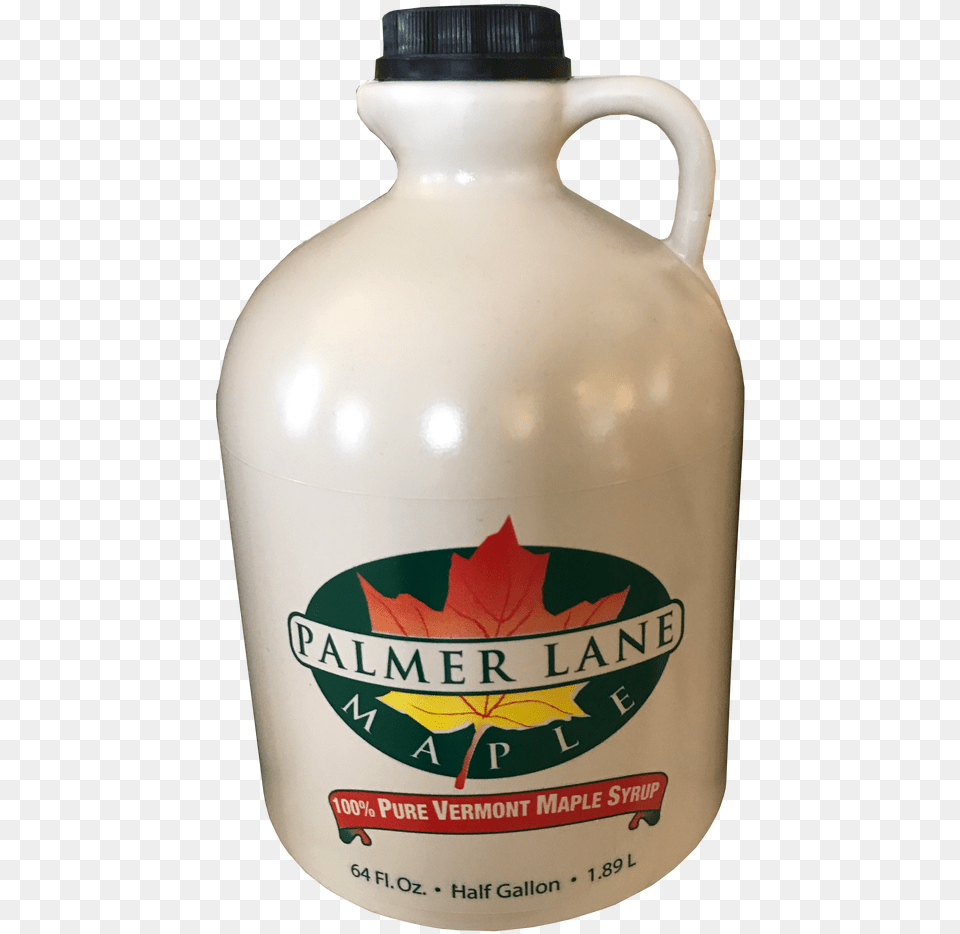 Half Gallon Vermont Maple Syrup In Plastic Jug Maple Syrup, Leaf, Plant, Food, Seasoning Free Png Download