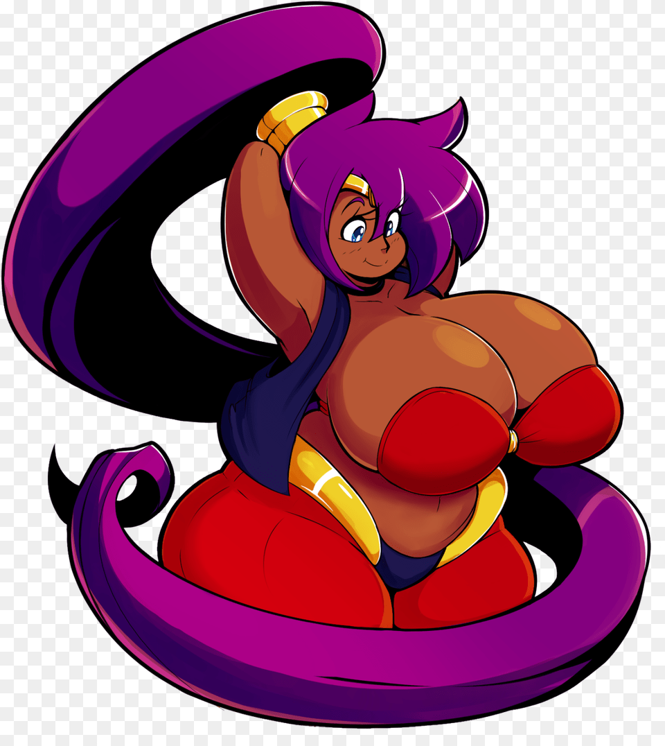Half Genie Hero Shantae And The Pirate S Curse Shantae Shantae Big Boobs, Purple, Face, Head, Person Free Png Download