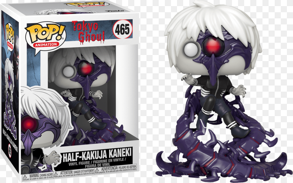 Half Kakuja Keneki Pop Vinyl Figure Funko Pop Ken Kaneki, Book, Comics, Publication, Person Png Image