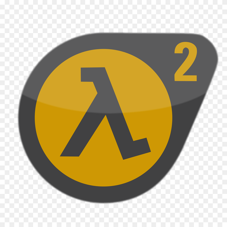 Half Life 2 Black And Yellow Logo, Symbol, Text Free Png Download