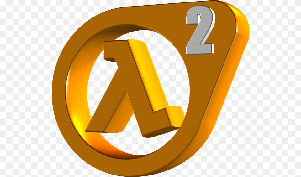 Half Life, Symbol, Gold, Text Png Image