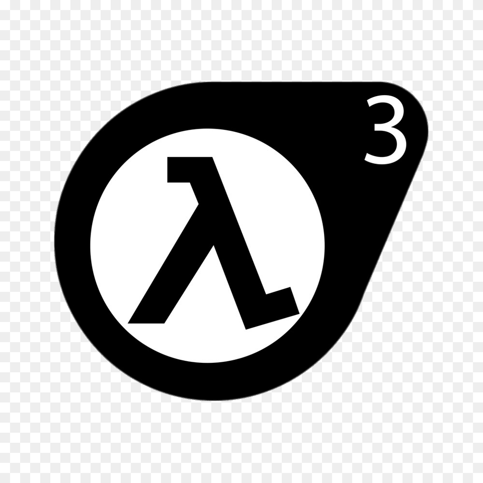 Half Life 3 Black Logo, Sign, Symbol Free Png