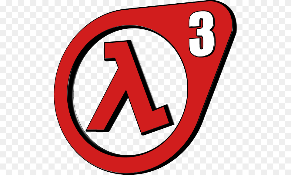 Half Life 3 Logo Half Life Logo Red, Sign, Symbol Png Image