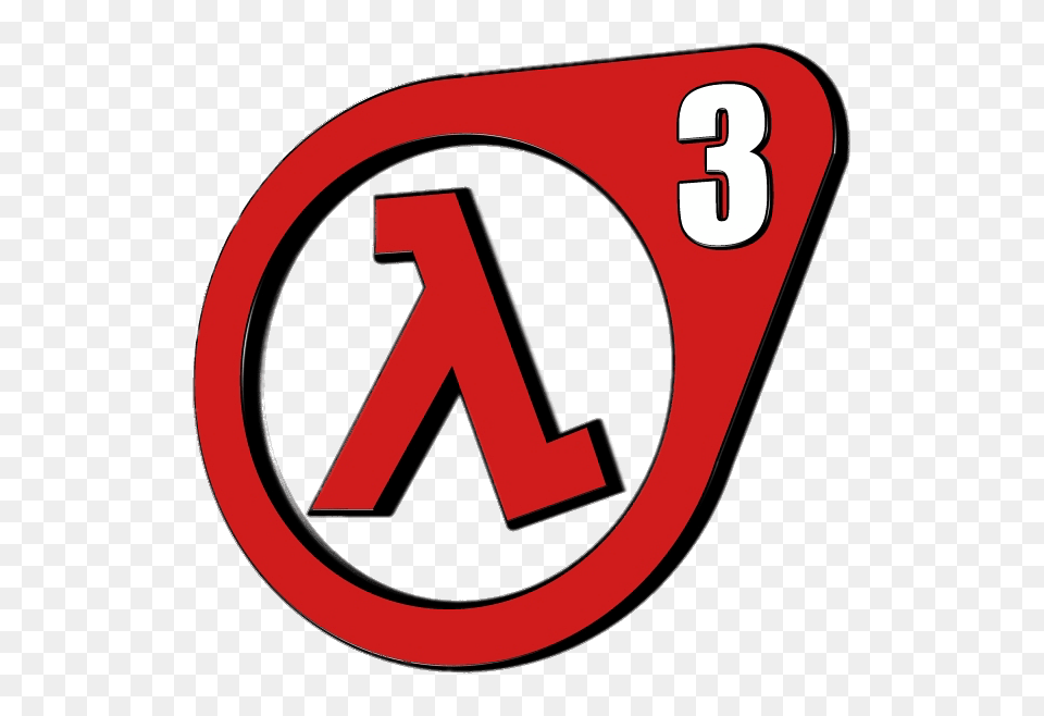 Half Life 3 Red Logo, Symbol, Sign, Text, Gas Pump Free Transparent Png