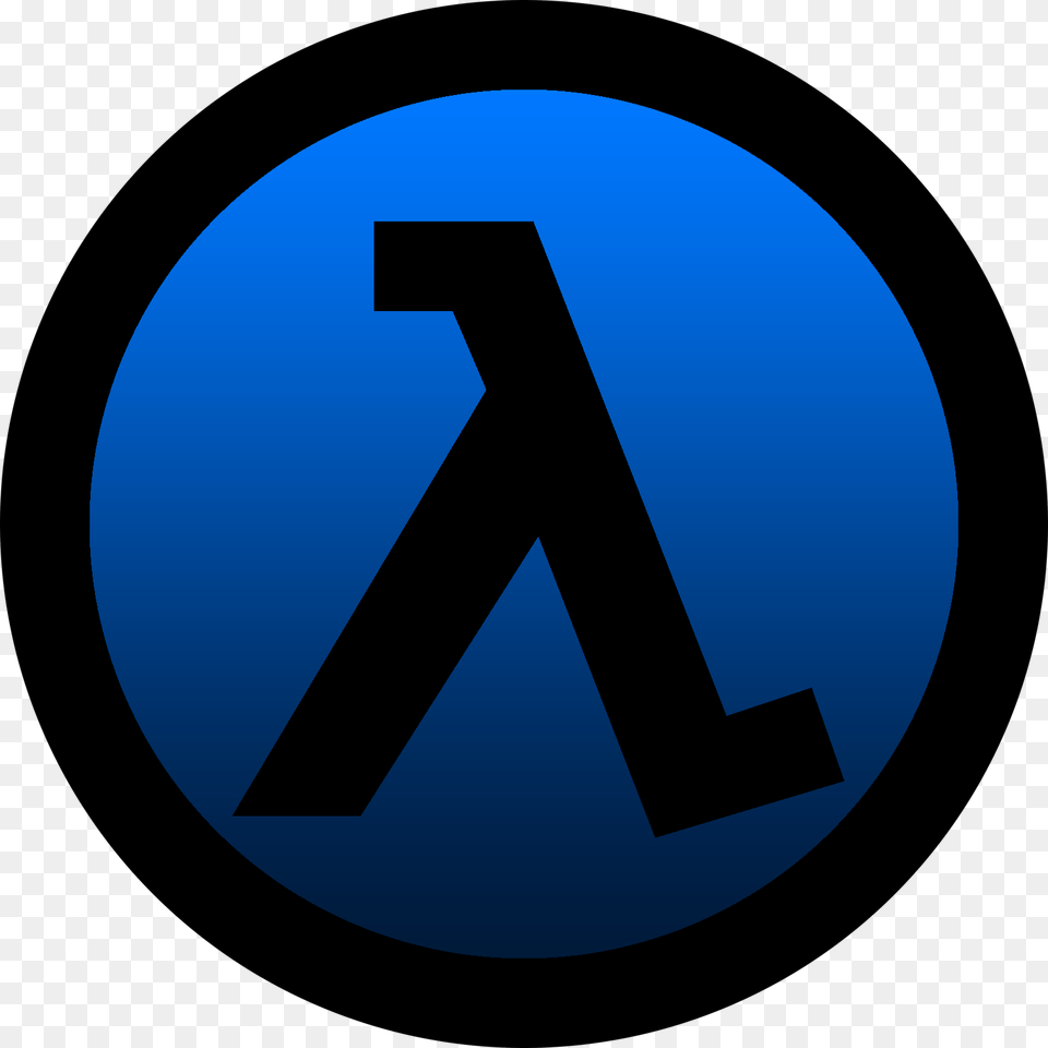 Half Life Overhaul Blue Half Life Logo, Sign, Symbol Free Png