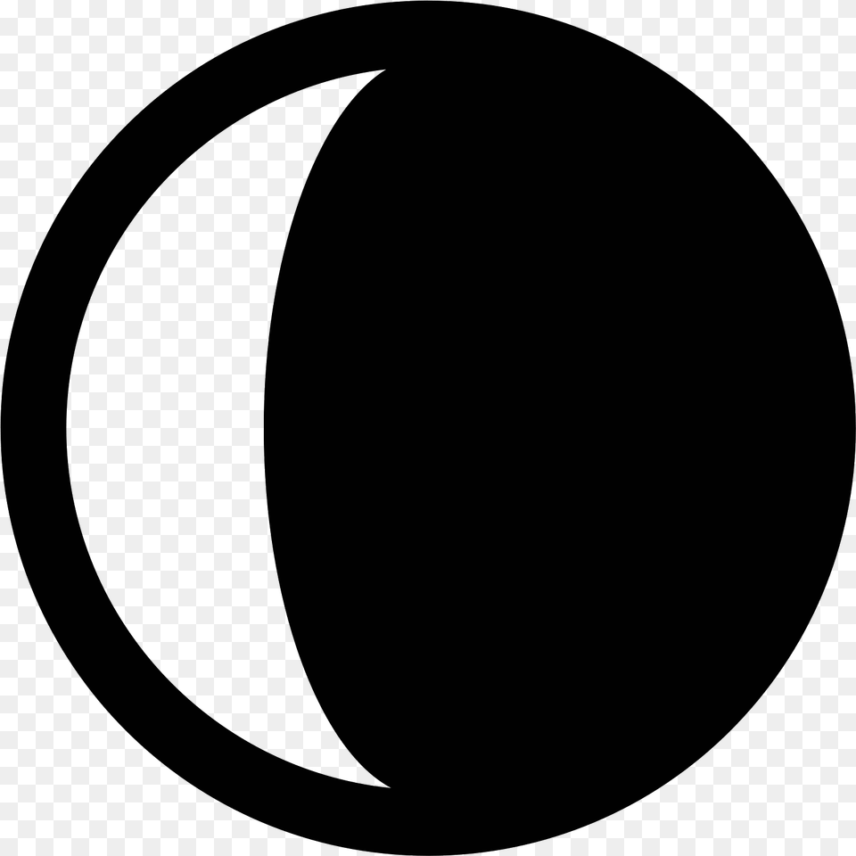Half Moon Emoji Waning Crescent Moon Clipart, Gray Free Transparent Png