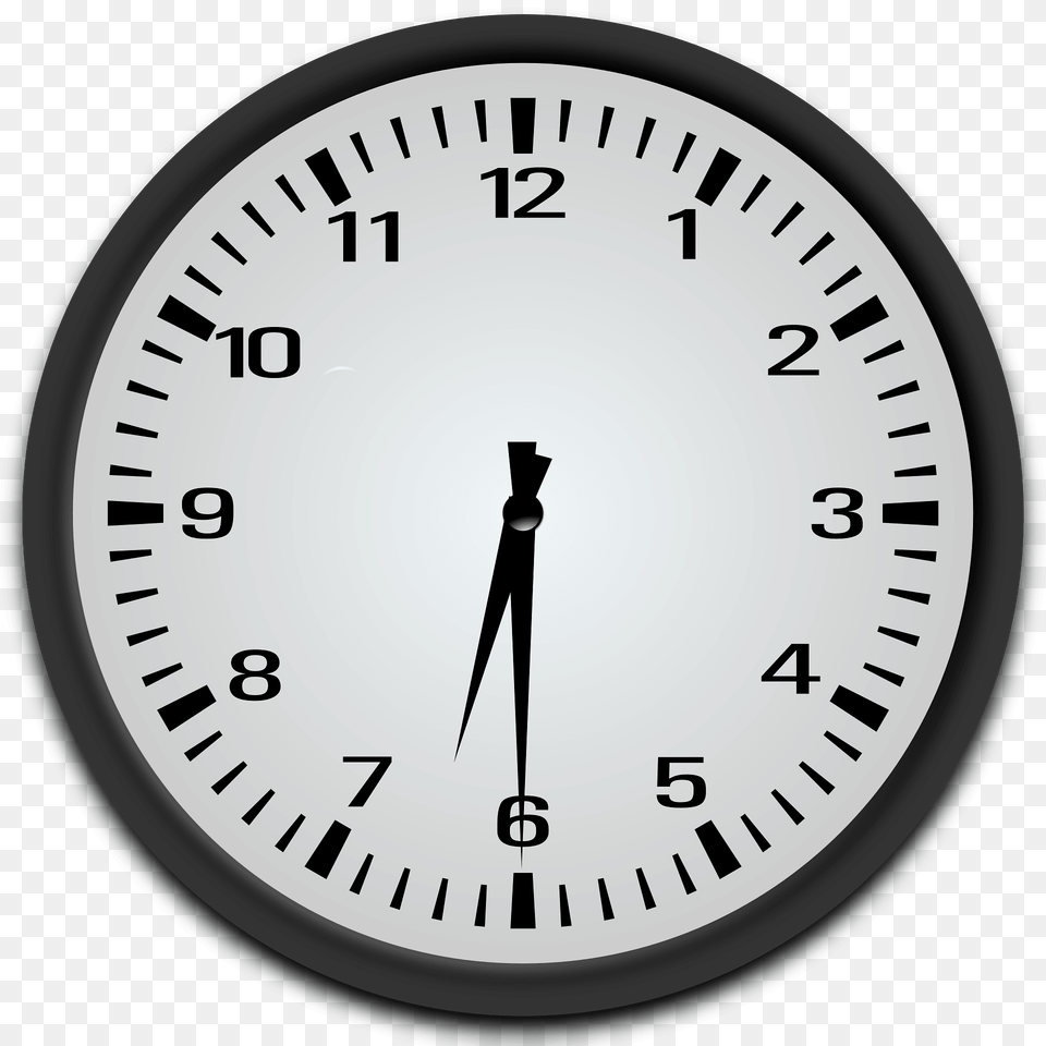 Half Past 6 Clipart, Analog Clock, Clock Free Png