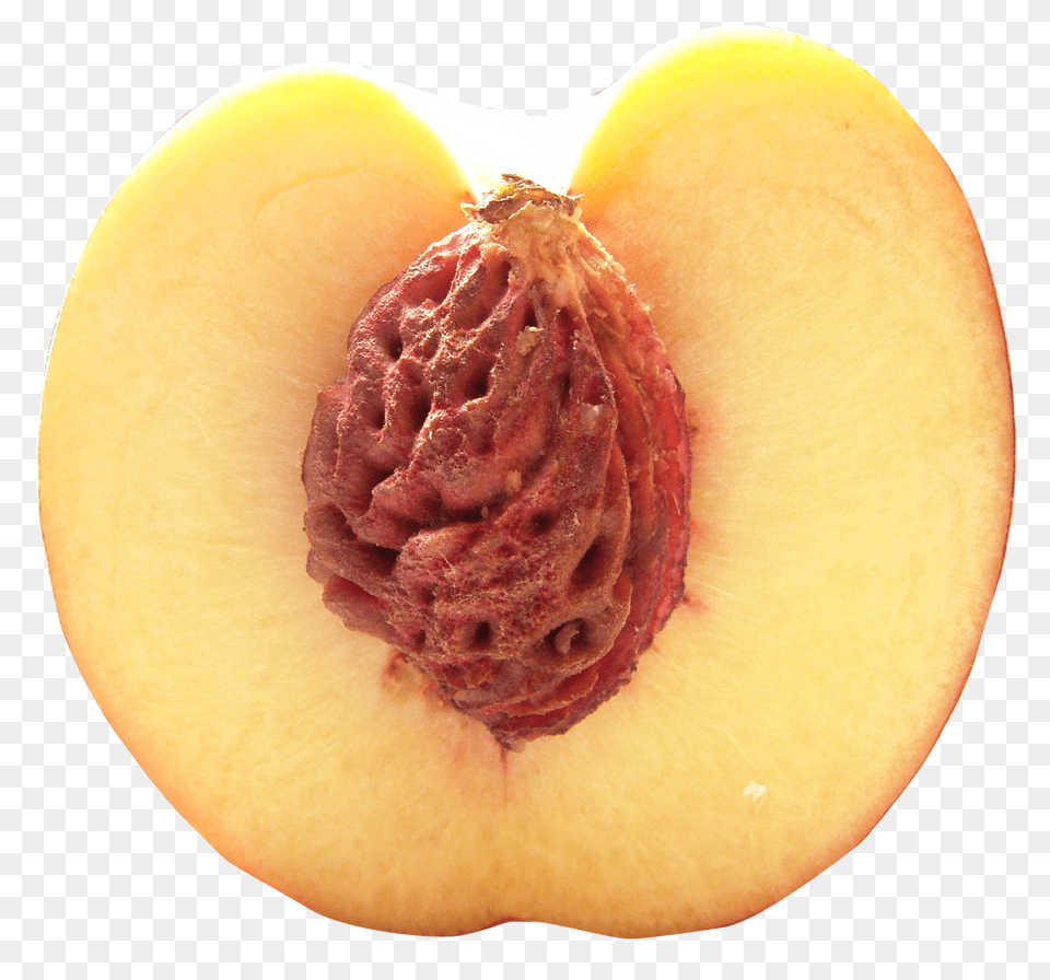 Half Peach, Produce, Plant, Food, Fruit Free Transparent Png