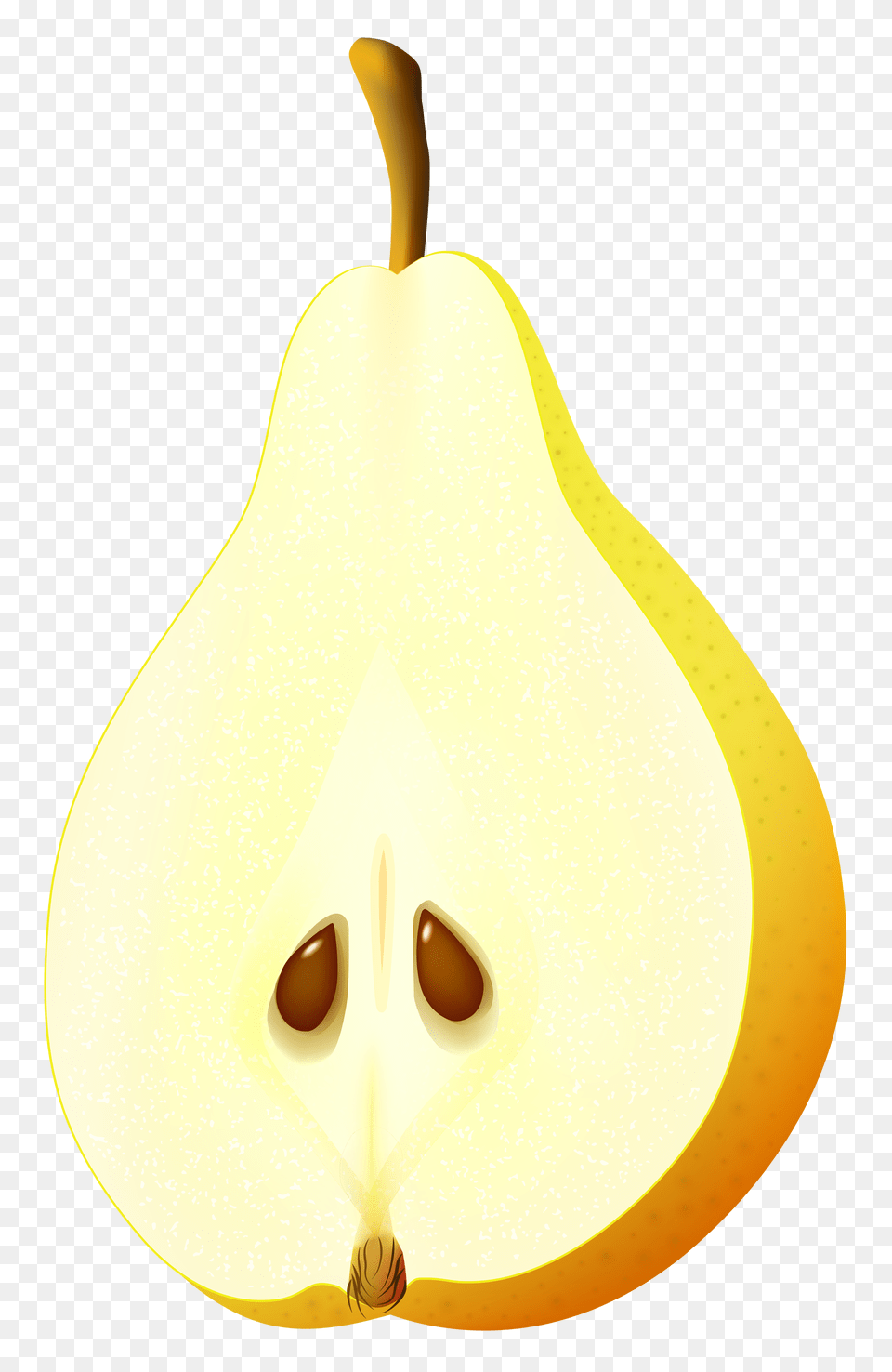 Half Pear Vector Clipart, Produce, Food, Fruit, Plant Free Transparent Png