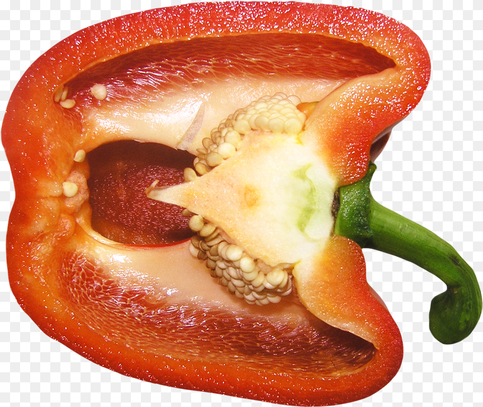 Half Pepper, Bell Pepper, Food, Plant, Produce Free Png Download