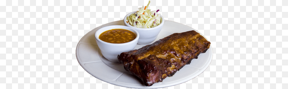 Half Rack Of Baby Back Ribs Spare Ribs, Food, Food Presentation, Plate Free Png